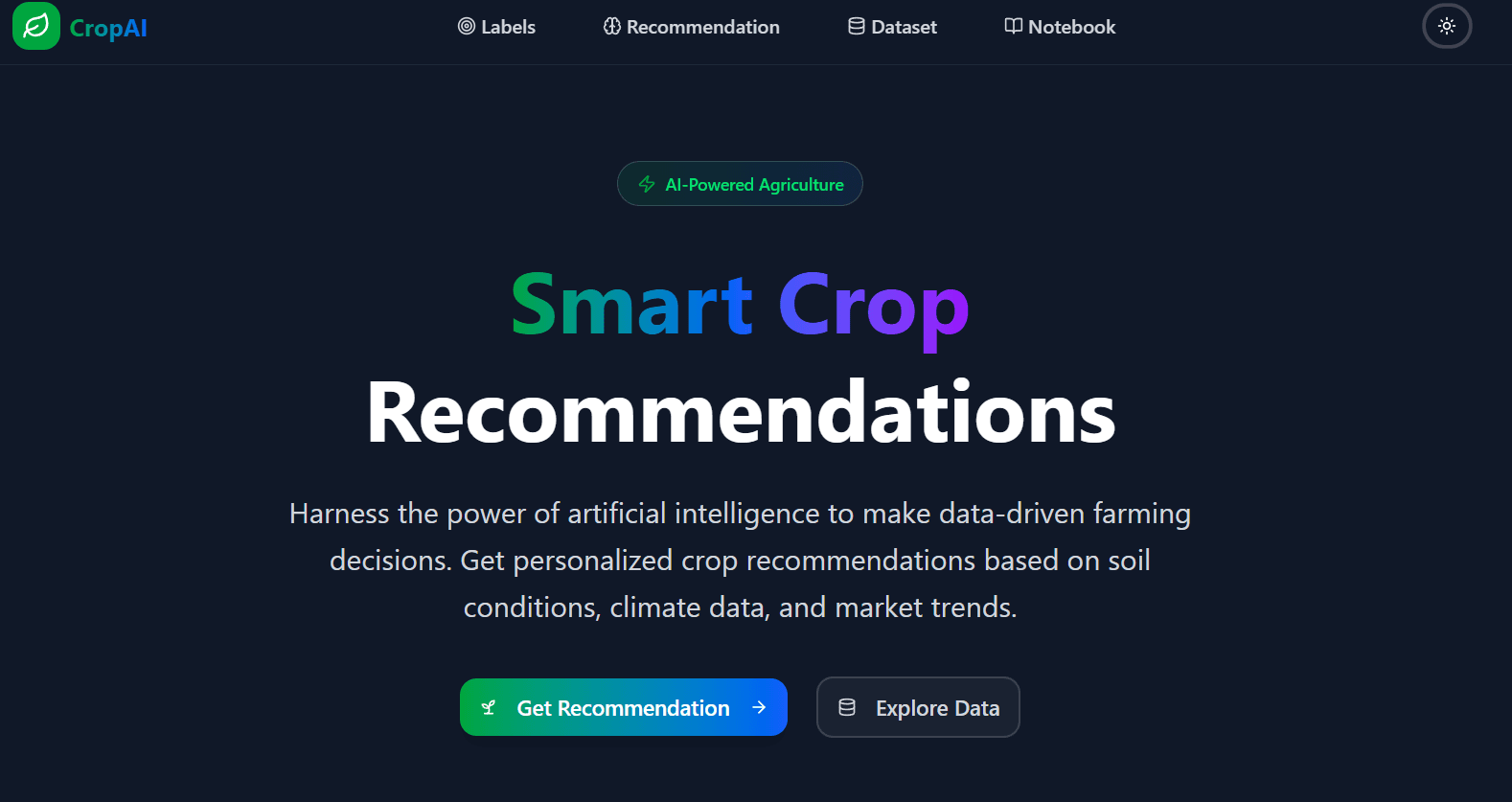 Crop Recommendation System